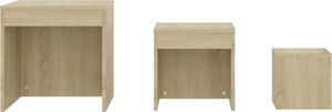 vidaXL Stoliki wsuwane pod siebie, 3 szt., dąb sonoma, płyta wiórowa 7