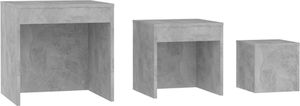 vidaXL Stoliki wsuwane pod siebie, 3 szt., szarość betonu, płyta 6