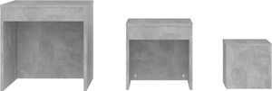 vidaXL Stoliki wsuwane pod siebie, 3 szt., szarość betonu, płyta 7