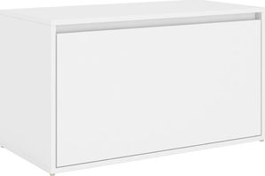 vidaXL Ławka do przedpokoju, 80x40x45 cm, biała, płyta wiórowa 2
