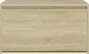 vidaXL Ławka do przedpokoju, 80x40x45 cm, dąb sonoma, płyta wiórowa 5