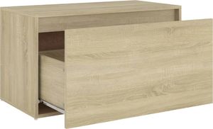 vidaXL Ławka do przedpokoju, 80x40x45 cm, dąb sonoma, płyta wiórowa 6