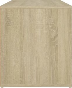 vidaXL Ławka do przedpokoju, 80x40x45 cm, dąb sonoma, płyta wiórowa 7