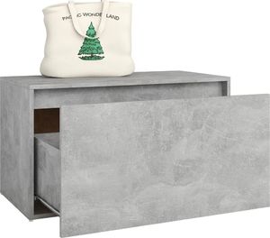 vidaXL Ławka do przedpokoju, 80x40x45cm, szarość betonu, płyta wiórowa 4