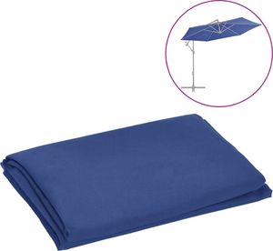 vidaXL Zamienne pokrycie parasola ogrodowego, lazurowe niebieskie 300 cm 1