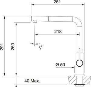 Bateria kuchenna Franke Neptune Evo stojąca chrom (115.0373.943) 2