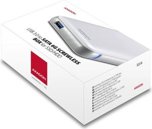 Kieszeń Axagon SCREWLESS 2.5 cala, USB 3.0, SATA3 Biała (EE25-S6) 3