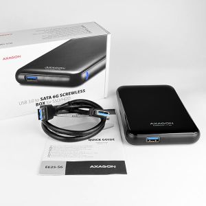 Kieszeń Axagon SCREWLESS 2.5 cala, USB 3.0, SATA3 Czarna (EE25-S6B) 12