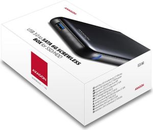Kieszeń Axagon SCREWLESS 2.5 cala, USB 3.0, SATA3 Czarna (EE25-S6B) 3