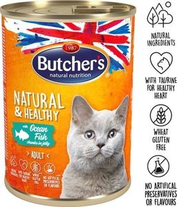 Butcher’s Natural&Healthy - kawałki z rybą morską w galaretce 24x400g (kot) 2