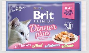 Brit cat pouch jelly fillet dinner plate 340g (4x85g) 1