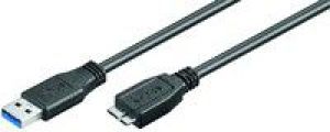 Kabel USB MicroConnect USB-A - microUSB 0.5 m Czarny (USB3.0AB05MICRO) 1