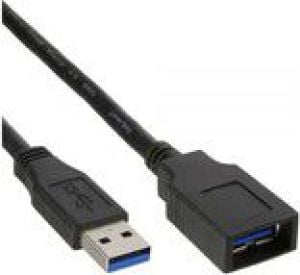 Kabel USB MicroConnect USB-A - USB-A 0.5 m Czarny (USB3.0AAF05B) 1
