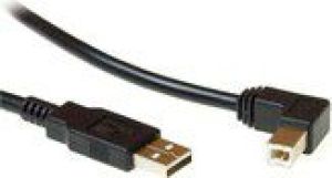Kabel USB MicroConnect USB-A - USB-B 2 m Czarny (USBAB2ANGLED2) 1
