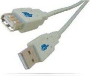 Kabel USB MicroConnect USB-A - USB-A 5 m Szary (USBAAF5) 1