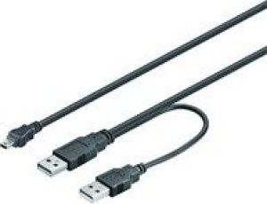 Kabel USB MicroConnect 2x A plug to 5 pin mini B plug (USBAAB) 1