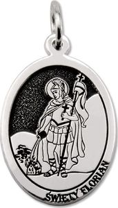 WĘC - Twój Jubiler Medalik srebrny z wizerunkiem św. Floriana MED-FLORIAN-02 1