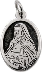 WĘC - Twój Jubiler Medalik srebrny z wizerunkiem św. Kingi MED-KINGA-01 1