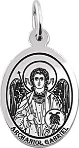 WĘC - Twój Jubiler Medalik srebrny z wizerunkiem Archanioła Gabriela 1
