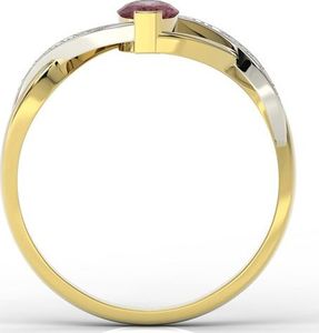 WĘC - Twój Jubiler Pierścionek z żółtego i białego złota z rubinem i brylantami AP-69ZB 12 / UE- 52 3