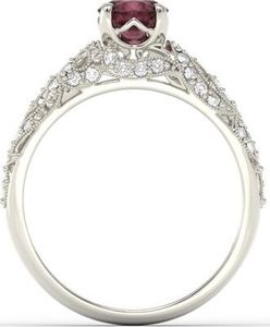WĘC - Twój Jubiler Pierścionek zaręczynowy z białego złota z rubinem i cyrkoniami BP-50B-C 11 / UE- 51 3
