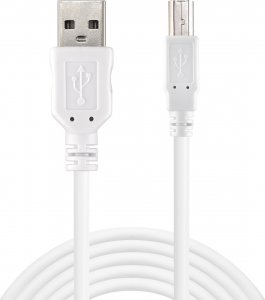 Kabel USB Sandberg USB-A - USB-B 2 m Biały (302-78) 1
