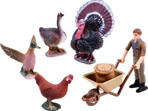 Figurka Jokomisiada Zestaw zwierząt - zagroda, indyk, kogut (ZA2989 A) 3