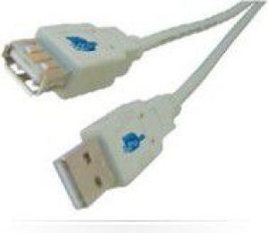 Kabel USB MicroConnect USB-A - USB-A 1 m Szary (USBAAF1) 1