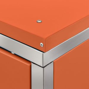 vidaXL Osłona na 4 kosze na śmieci, 276,5x77,5x115,5 cm, stalowa 5