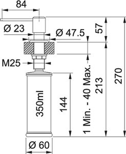 Franke Dozownik Franke Sirius Onyx 112.0622.815 2