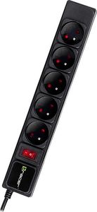 Listwa zasilająca Tracer PowerGear przeciwprzepięciowa 5 gniazd 1.5 m czarna (TRALIS46843) 3