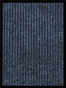 vidaXL Wycieraczka, prążkowana, niebieska, 40x60 cm 1