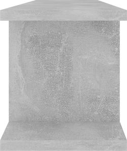 vidaXL Półki ścienne, 2 szt., szarość betonu, 78x18x20 cm, płyta 6