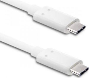 Kabel USB Qoltec USB-C - USB-C 1 m Biały (50508) 1