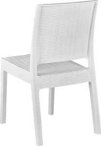 Shumee Zestaw ogrodowy stół i 6 krzeseł biały FOSSANO 3