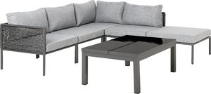 Shumee Zestaw ogrodowy aluminiowy 6-osobowy szary FORANO 5