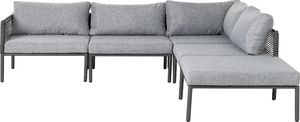 Shumee Zestaw ogrodowy aluminiowy 6-osobowy szary FORANO 6