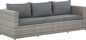 Shumee Zestaw ogrodowy rattanowy 5-osobowy szary SABBIA 3