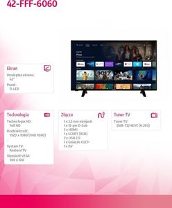 Telewizor Finlux 42-FFF-6060 LED 42'' Full HD Android 2