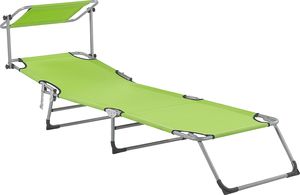 Shumee Leżak ogrodowy z daszkiem limonkowy FOLIGNO 4