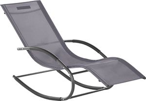 Shumee Leżak ogrodowy bujany szary CARANO II 3