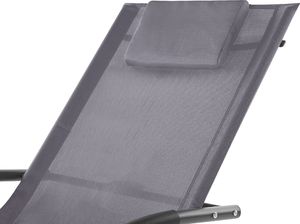 Shumee Leżak ogrodowy bujany szary CARANO II 5