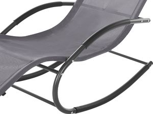 Shumee Leżak ogrodowy bujany szary CARANO II 6