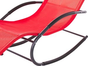 Shumee Leżak ogrodowy bujany czerwony CARANO II 6