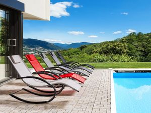 Shumee Leżak ogrodowy bujany jasnoszary CARANO II 2