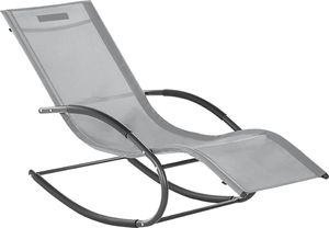 Shumee Leżak ogrodowy bujany jasnoszary CARANO II 3