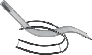 Shumee Leżak ogrodowy bujany jasnoszary CARANO II 4