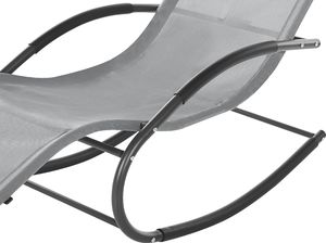 Shumee Leżak ogrodowy bujany jasnoszary CARANO II 6