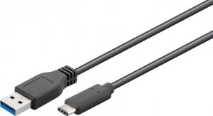 Kabel USB MicroConnect USB-A - USB-C 0.5 m Czarny (USB3.1CA05) 1
