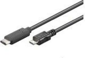 Kabel USB MicroConnect USB-C - microUSB 1 m Czarny (USB3.1CAMIB1) 1
